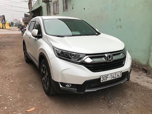 Bán Honda CR V E sản xuất 2018, màu trắng, nhập khẩu Thái Lan xe gia đình 0