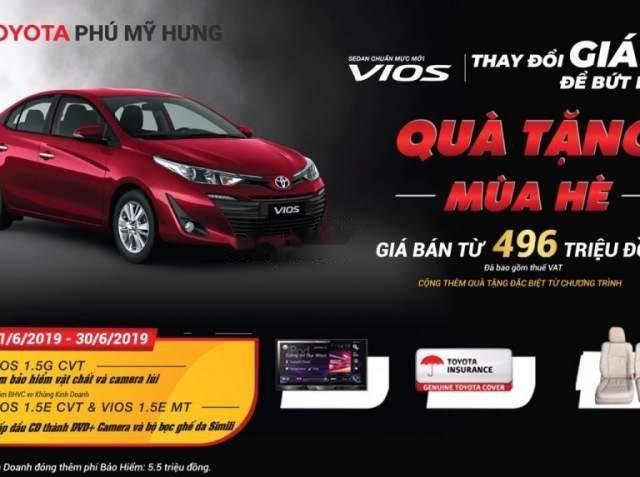 Bán Toyota Vios 1.5G CVT sản xuất năm 2019, màu đỏ