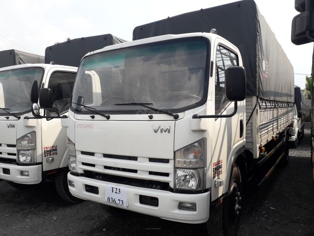 Xe tải Isuzu 8 tấn 2 thùng dài 7m Euro4 đời 2019, màu trắng - Hỗ trợ trả góp 80% xe