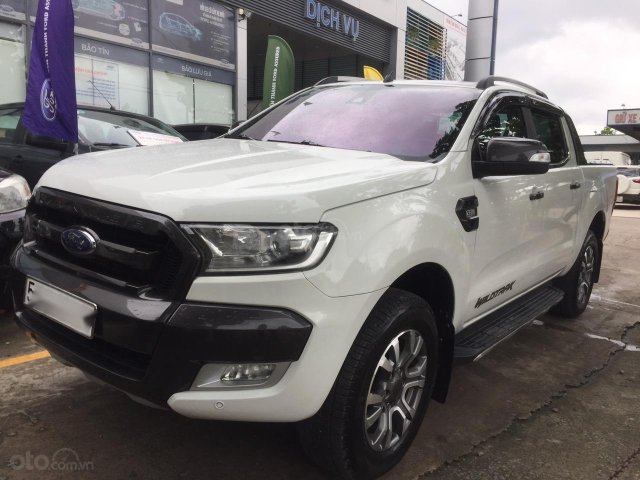 Ford Ranger Wildtrak 3.2 2015, màu trắng - Vay 70% - nhập khẩu Thái - Bảo hành 1 năm