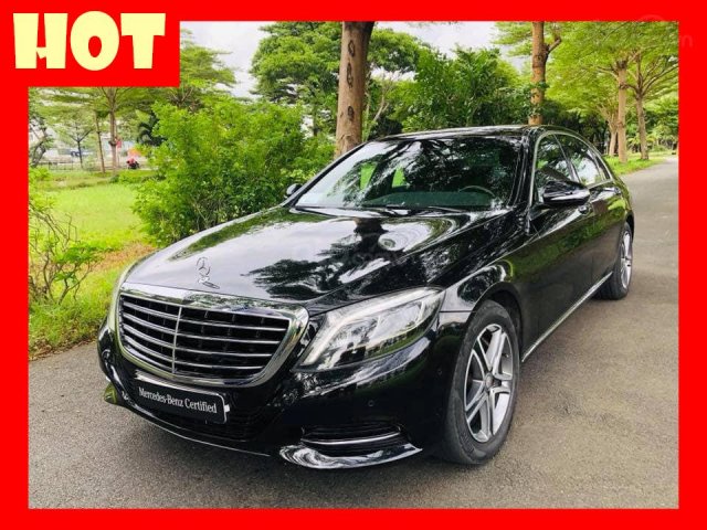 Bán xe Mercedes S400 màu đen, nội thất đen, đời 2017 cũ chính hãng. Dòng xe sang giá tốt0