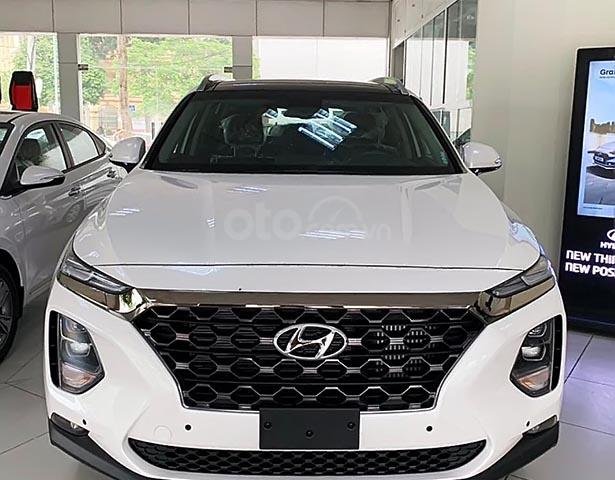 Bán xe Hyundai Santa Fe đời 2019, màu trắng
