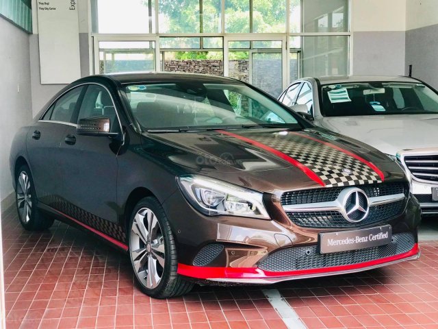 Bán Mercedes CLA 200 màu nâu demo chính hãng Trường Chinh