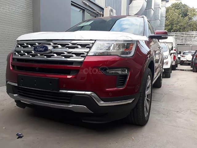 Bán xe Ford Explorer Limited 2.3L EcoBoost đời 2018, màu đỏ, xe nhập0