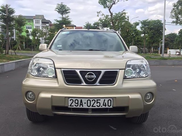 Cần bán Nissan X trail 2.5MT 2003, màu vàng, nhập khẩu Nhật Bản, máy móc êm ru0