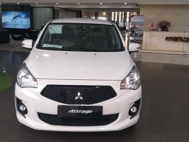 Bán Mitsubishi Attrage CVT đời 2019, màu trắng, nhập khẩu nguyên chiếc, 458 triệu giao tháng 70