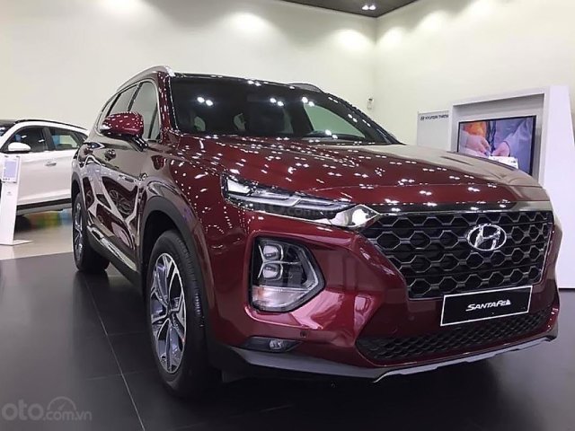 Bán ô tô Hyundai Santa Fe 2.4L đời 2019, màu đỏ0