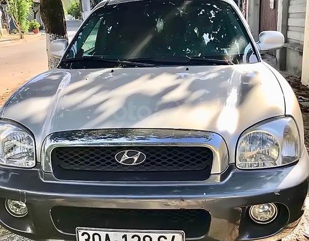 Bán xe Hyundai Santa Fe Gold đời 2005 màu bạc, xe nhập HQ đăng ký 2009, số tự động, máy dầu0