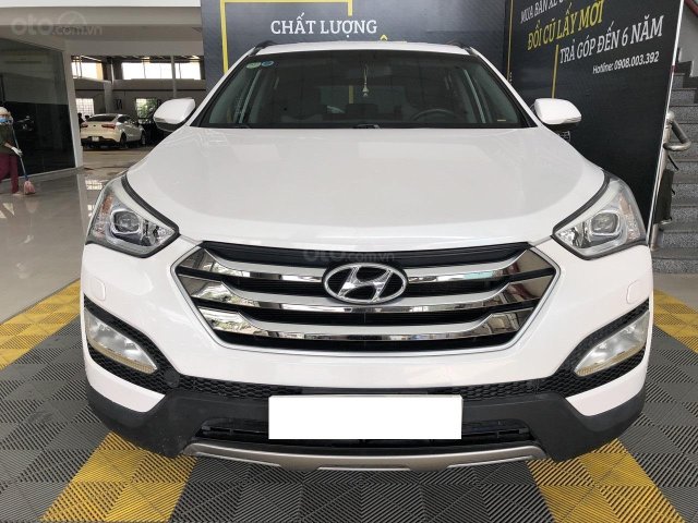 Bán xe Hyundai SantaFe 2WD 2.4AT, màu trắng, đời 2014, xuất được hóa đơn