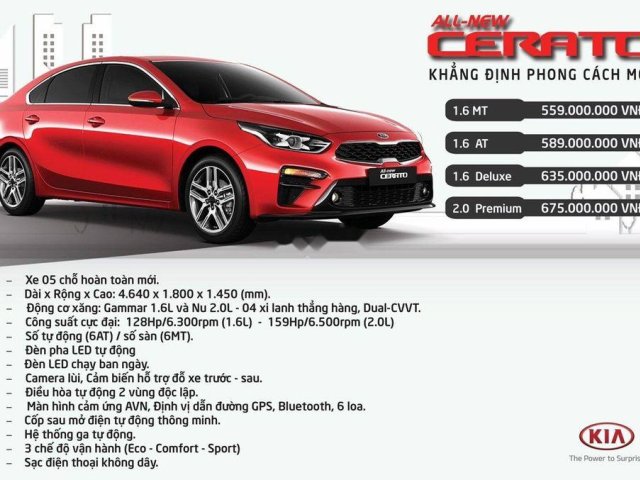 Bán Kia Cerato 2019, hỗ trợ vay 80% xe, khuyến mãi cực hót0