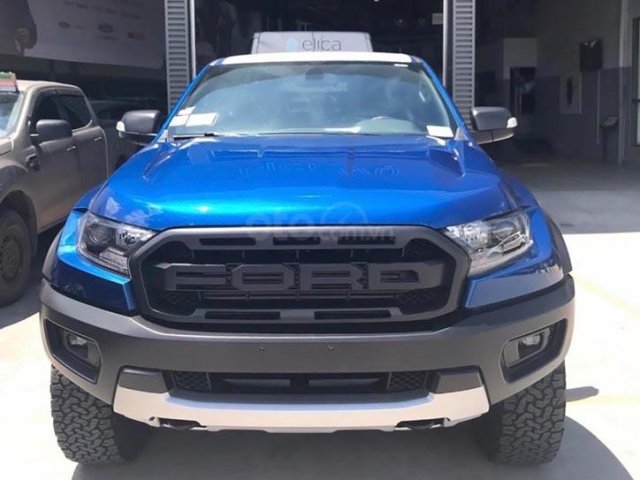 Bán Ford Ranger Raptor 2.0L 4x4 AT sản xuất 2019, màu xanh lam, xe nhập