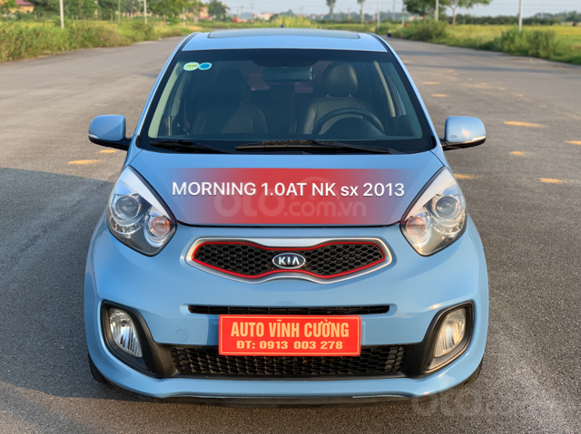 Cần bán xe Kia Morning 1.0AT đời 2013, màu xanh, nhập khẩu nguyên chiếc0