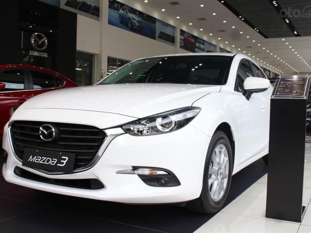 Bán xe Mazda 3 phiên bản 1.5L Sedan - màu trắng - mới 100% - hỗ trợ bank 85%0