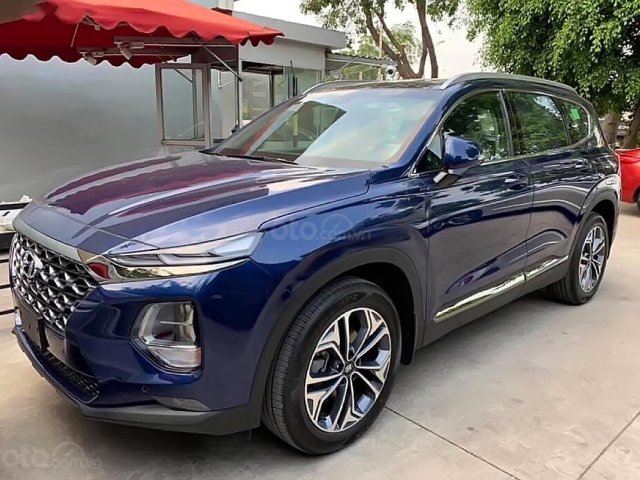 Bán Hyundai Santa Fe 2.4L HTRAC sản xuất 2019, màu xanh lam0