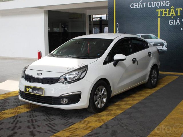 Kia Rio 1.4MT 2016, trắng, có bảo hành và kiểm định chất lượng, trả góp 70%0