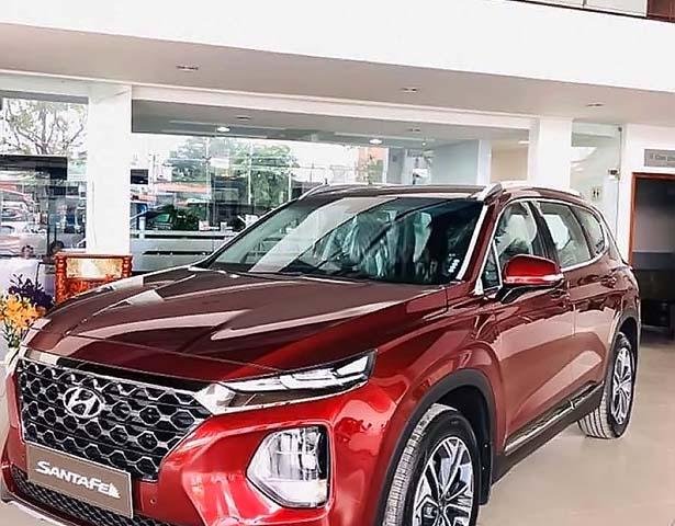 Bán Hyundai Santa Fe Premium 2.2L HTRAC sản xuất năm 2019, màu đỏ0