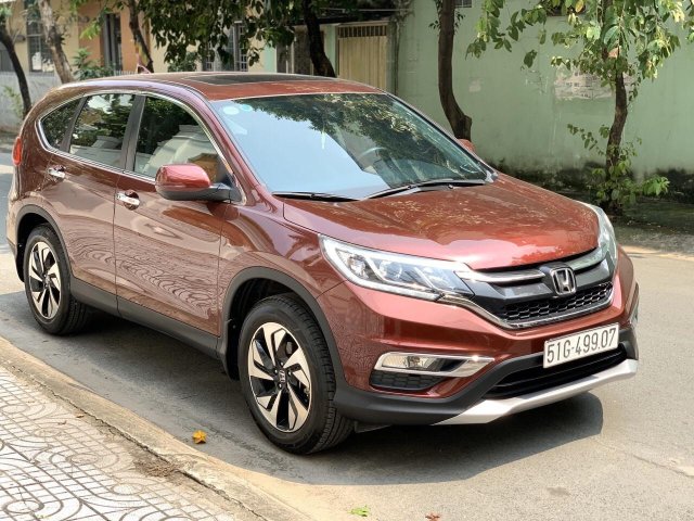 Bán Honda CRV 2.4 bản TG SX 2017 lẫy số vô lăng, xe đen bao check hãng