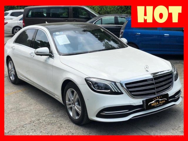 Bán xe Mercedes S450 màu trắng đời 2019 siêu lướt, trả trước 1 tỷ 500 triệu nhận xe ngay0