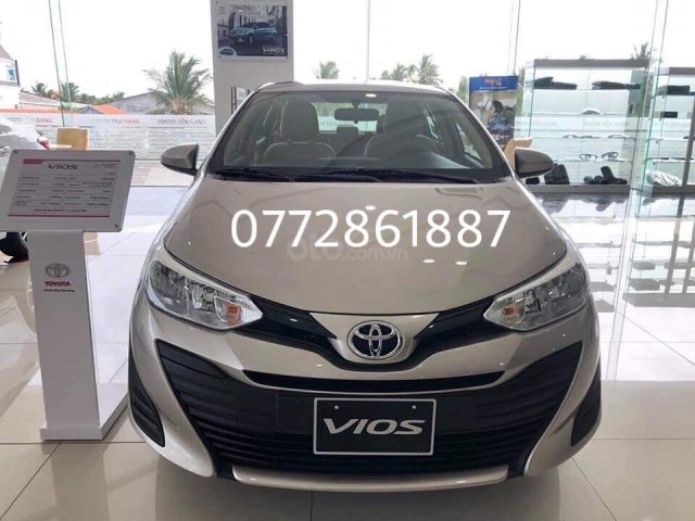 Bán nhanh chiếc xe Toyota Vios 1.5E MT, sản xuất 2019, màu kem be, giá cạnh tranh, giao xe tận nhà0