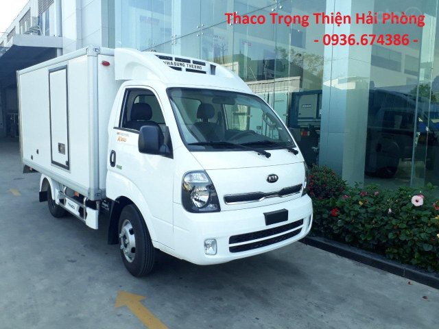 Thaco Hải Phòng bán xe tải đông lạnh, chở hải sản thực phẩm Kia K200 1.49 tấn0
