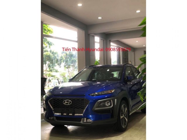 Bán ô tô Hyundai Kona sản xuất 2019, màu xanh lam, giá hấp dẫn cùng nhiều ưu đãi lớn0