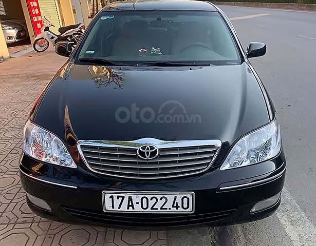 Cần bán Toyota Camry 2.4G AT đời 2003, màu đen, nhập khẩu xe gia đình0