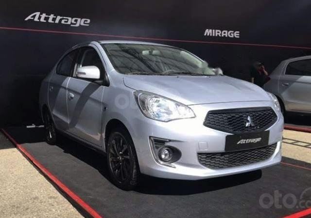 Cần bán Mitsubishi Attrage 1.2CVT 2019, màu bạc, nhập khẩu nguyên chiếc