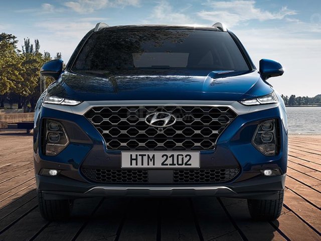 Hyundai Long Biên cần bán Hyundai Santa Fe 2.4 Premium đời 2019, màu xanh lam0