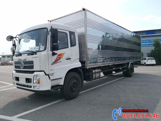 Bán xe Dongfeng thùng kín chở pallet linh kiện điện tử cao 2M6 và dài 9M50