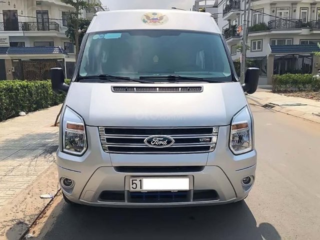 Bán Ford Transit Luxury đời 2017, màu bạc như mới, giá tốt0