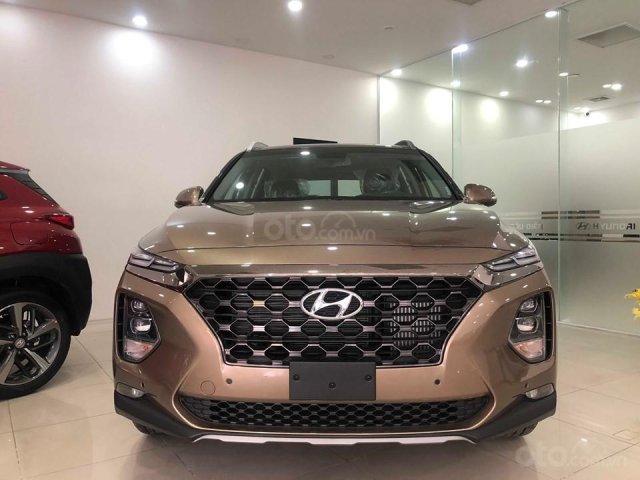 Hyundai Santa Fe 2019 bản Premium máy xăng vàng cát - xe giao ngay - nhiều ưu đãi0