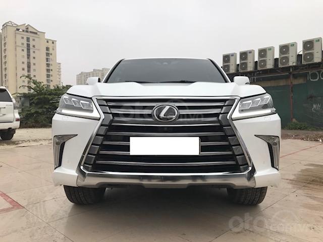 Cam kết xe siêu mới 99,999% Lexus LX570 xuất Mỹ màu trắng, nội thất nâu đỏ, xe sản xuất 2018, đăng ký cuối 2018