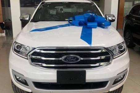 Cần bán xe Ford Everest Titanium 2.0L đời 2020, màu trắng, giao xe nhanh