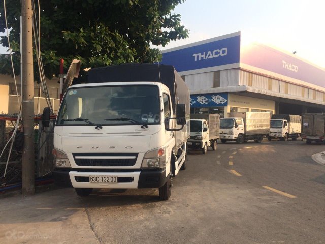 Giá lăn bánh xe tải Mitsubishi 2.9 tấn Fuso Canter 4.99 tấn mui bạt, thùng kín tại TPHCM0