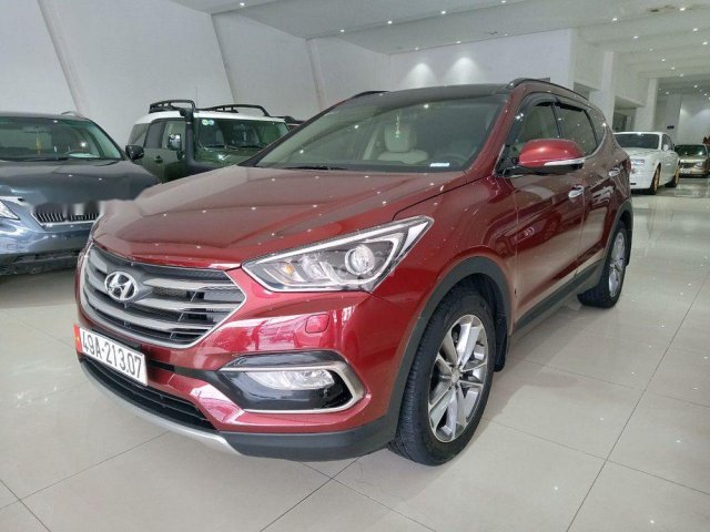 Cần bán Hyundai Santa Fe 2.2AT năm 2018, màu đỏ0