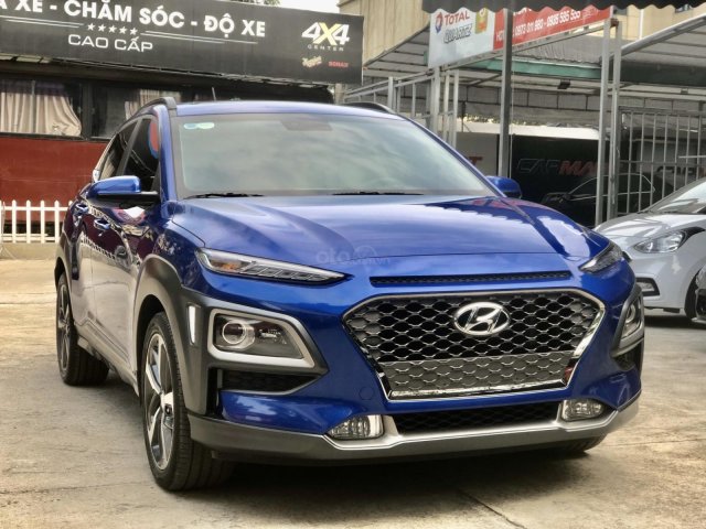 Bán Hyundai Kona Turbo 1.6 AT tự động đời 2018, màu xanh lam, 718tr