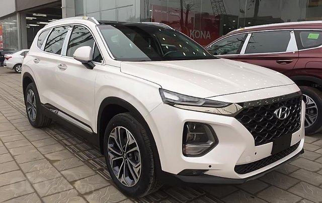 Hỗ trợ tối đa - Tư vấn hết mình, khi mua Hyundai SantaFe 2.4 máy xăng tiêu chuẩn năm 2019, màu trắng0