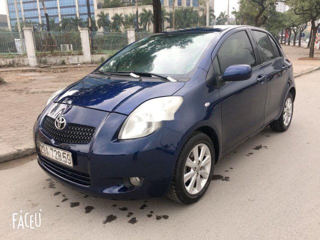 Xe Toyota Yaris AT năm sản xuất 2008, màu xanh lam, xe nhập