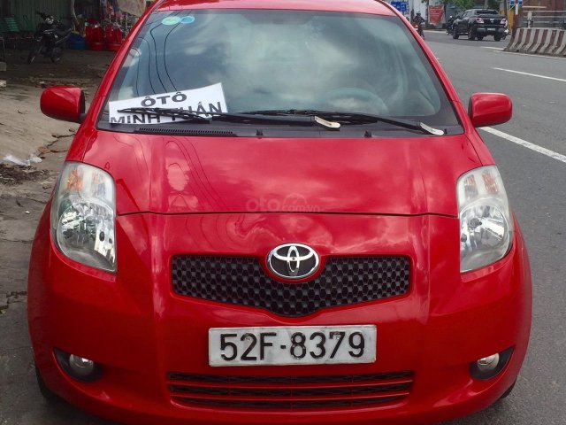 Toyota Yaris 1.3AT sản xuất 2007, đăng ký 2008, màu đỏ, xe zin đẹp có màn hình DVD + Camera hành trình0