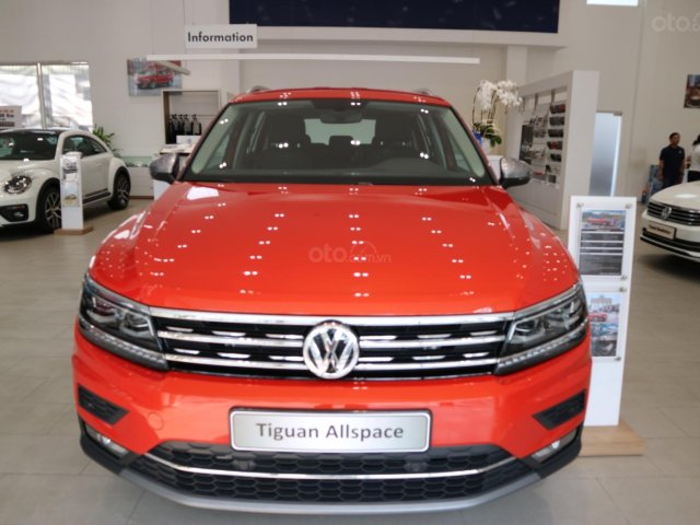 (VW Sài Gòn) Tiguan Allspace Highline màu cam cà rốt, giao xe toàn quốc + vay 90%