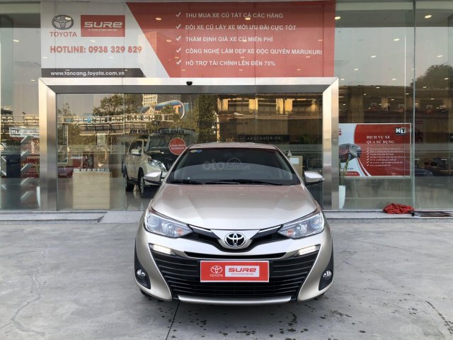 Cần bán Toyota Vios 1.5G CVT, màu nâu vàng 2019 chính hãng