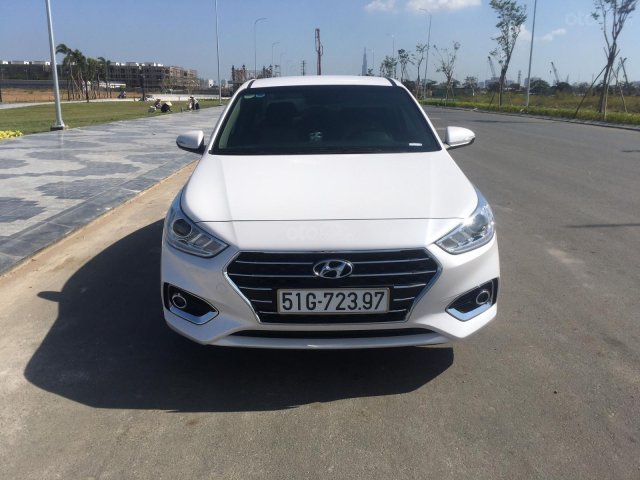 Hyundai Accent 2018 1.4AT bản tiêu chuẩn, đã đi 6000km, màu trắng, trả góp0