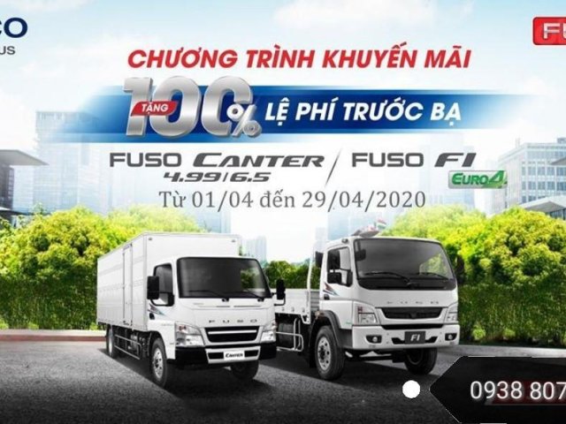 Xe Mitsubitshi Fuso Canter khuyến mại 100% phí trước bạ