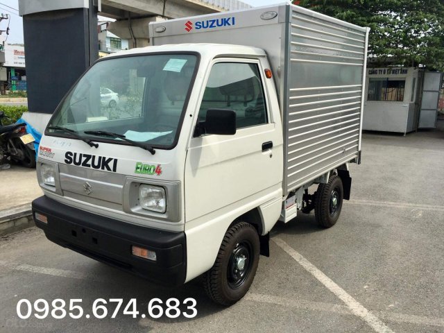 Bán Suzuki Super Carry Truck đời 2020, màu trắng, 5 tại, thùng kín0