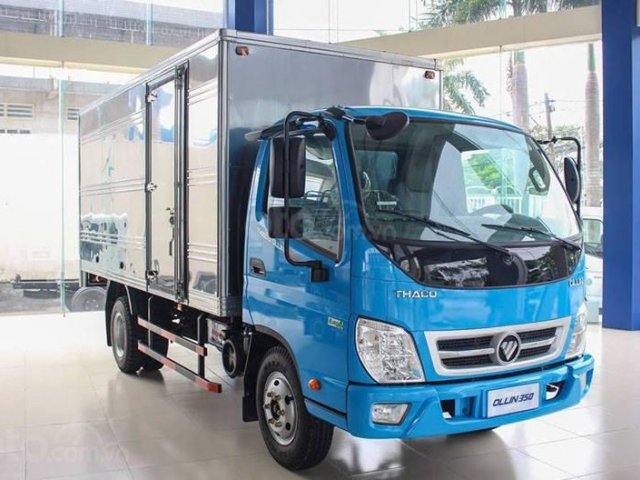 Thaco Ollin350 động cơ sử dụng công nghệ Isuzu (Nhật Bản) tải trọng 3,49 tấn, thùng 4.35m, trả trước 140 triệu, đời 2020