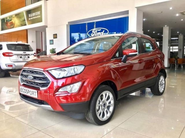 Bán xe Ford EcoSport 2020, màu đỏ, chương trình quà tặng hấp dẫn