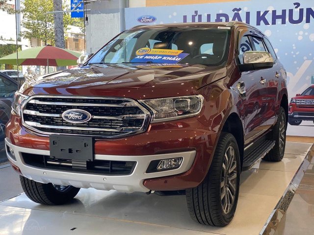 Bán Ford Everest Titanium 2.0L AT sản xuất 2020, màu đỏ, nhập khẩu nguyên chiếc, giao nhanh0