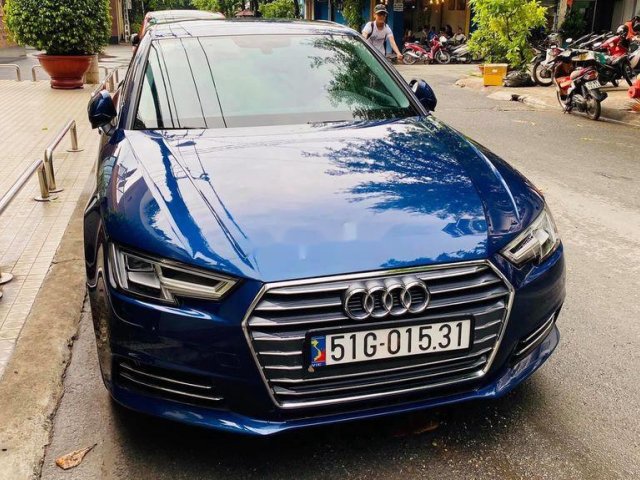 Bán ô tô Audi A4 sản xuất năm 2016, màu xanh lam, nội thất nâu sang trọng0