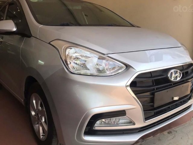 Xe Hyundai Grand i10 1.2 AT sản xuất 2019, màu bạc còn mới, 405 triệu