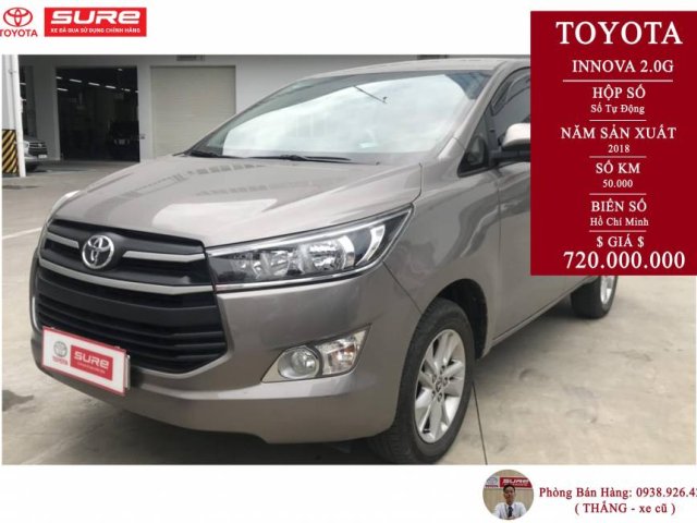 Gia đình cần bán xe Toyota Innova 2.0G năm sản xuất 2018, màu xám